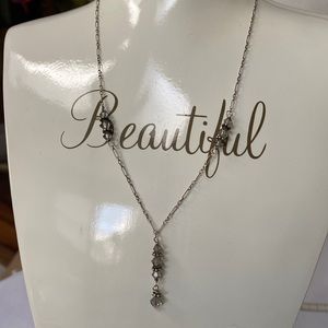 Dainty Crystal bead Sterling silver 925 necklace